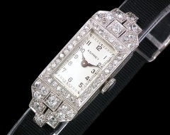 1920s Asprey 18ct gold & diamond ladies watch